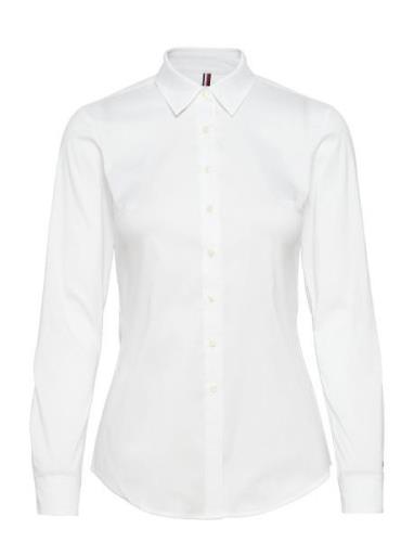 Heritage Slim Fit Shirt Tops Shirts Long-sleeved White Tommy Hilfiger