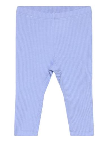 Leggings Basic Rib Bottoms Leggings Blue Lindex