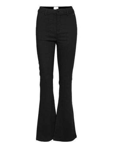 Carma Flared Bukser Bottoms Trousers Flared Black Minus