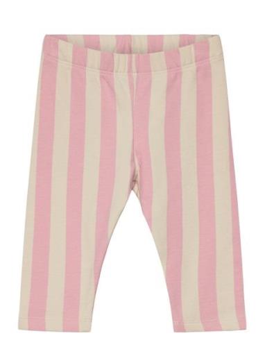 Leggings Verticalstripe Brushe Bottoms Leggings Pink Lindex