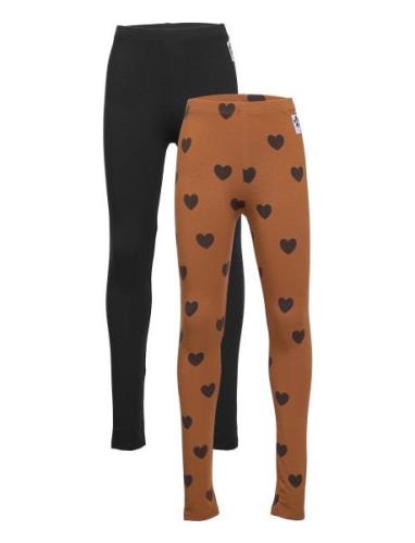 Basic Hearts Leggings 2-Pack Bottoms Leggings Multi/patterned Mini Rod...