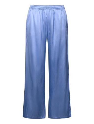 Trousers Bottoms Trousers Wide Leg Blue Rosemunde