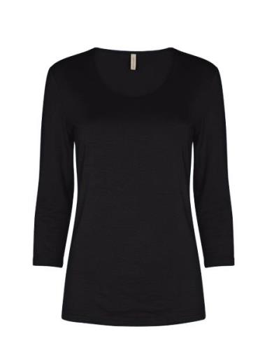 Sc-Marica Tops T-shirts & Tops Long-sleeved Black Soyaconcept