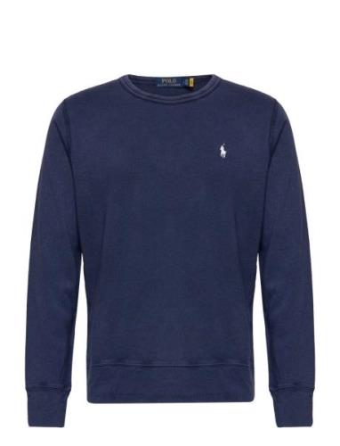 Spa Terry Sweatshirt Tops Sweat-shirts & Hoodies Sweat-shirts Navy Pol...