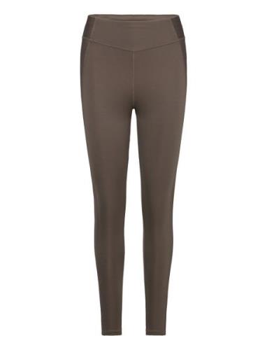 Yoga Hr Rib Tight Sport Running-training Tights Brown Reebok Performan...