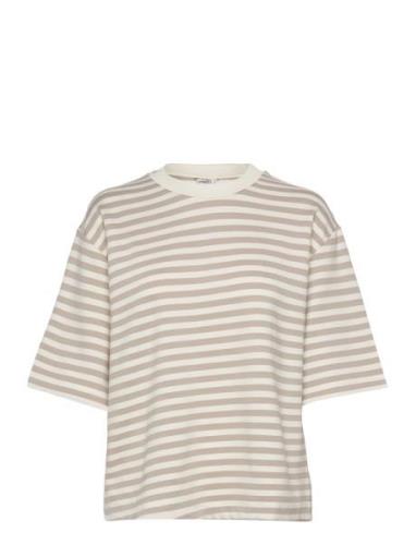 Emrys-M Tops T-shirts & Tops Short-sleeved Beige MbyM