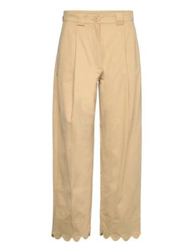 Saja Bottoms Trousers Straight Leg Cream Stella Nova