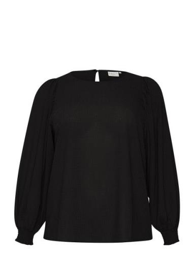 Kcdory Blouse Tops Blouses Long-sleeved Black Kaffe Curve