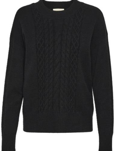 Crdela Pullover Tops Knitwear Jumpers Black Cream