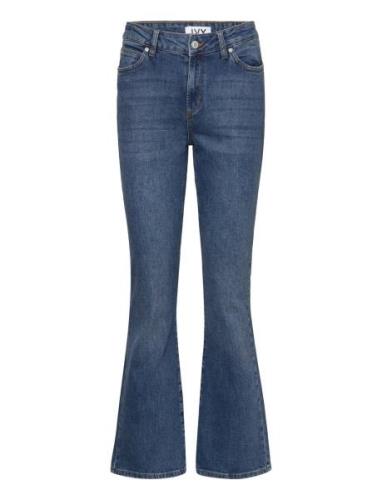 Ivy-Johanna Kick Flare Wash Vintage Bottoms Jeans Flares Blue IVY Cope...