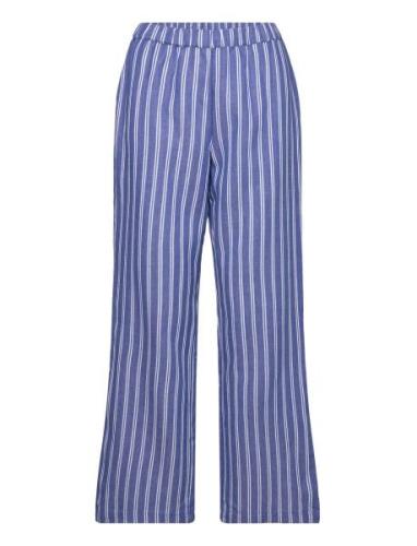 Pclilja Hw Pant D2D Bottoms Trousers Wide Leg Blue Pieces