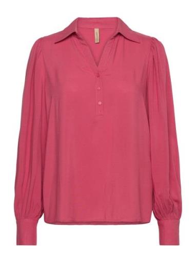 Sc-Radia Tops Blouses Long-sleeved Pink Soyaconcept