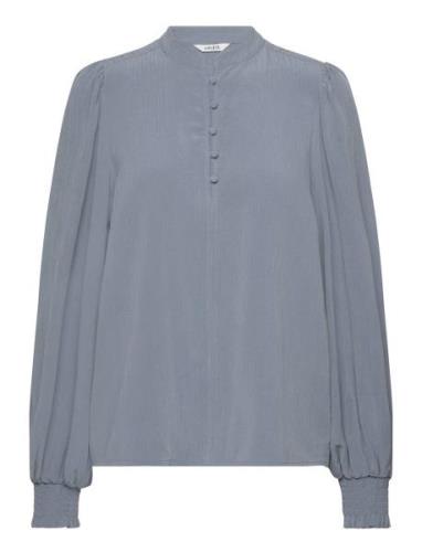 Edeline-M Tops Blouses Long-sleeved Blue MbyM