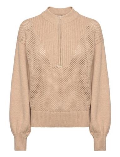 Nueppi Pullover Tops Knitwear Jumpers Beige Nümph