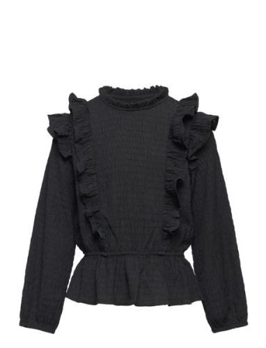 Blouse Betsy Tops Blouses & Tunics Black Lindex