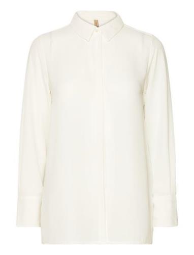 Sc-Cemre Tops Blouses Long-sleeved Cream Soyaconcept