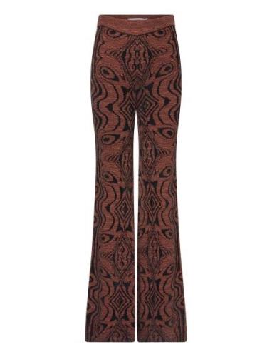 Denver - Tiger Jacquard Bottoms Trousers Flared Brown Day Birger Et Mi...