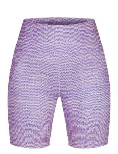 Flattering Printed Bike Tights Sport Shorts Sport Shorts Purple Röhnis...