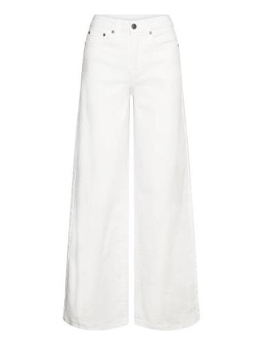 Cuami Jeans Malou Fit Bottoms Trousers Wide Leg White Culture