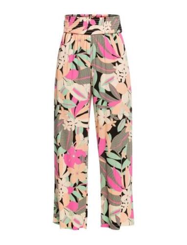 Along The Beach Printed Bottoms Trousers Wide Leg Multi/patterned Roxy