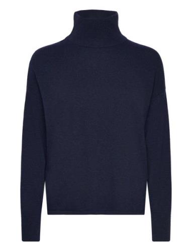 Lr-Zophia Tops Knitwear Turtleneck Navy Levete Room