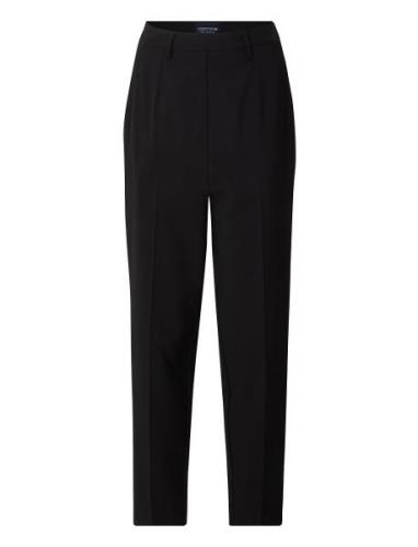 Tina Straight-Leg Cropped Pants Bottoms Trousers Straight Leg Black Le...