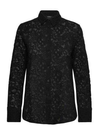 Shirt Tora Lace Tops Shirts Long-sleeved Black Lindex