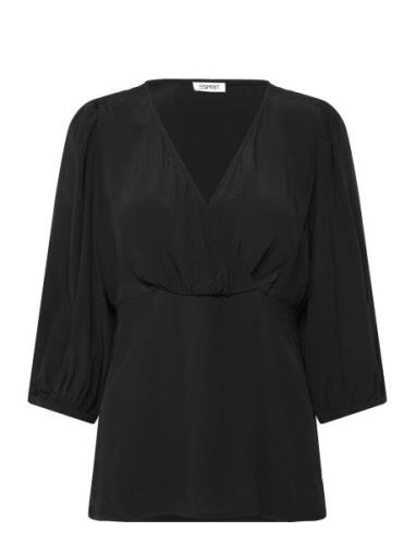 Blouses Woven Tops Blouses Long-sleeved Black Esprit Casual