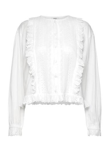 Rosilla-M Tops Blouses Long-sleeved White MbyM