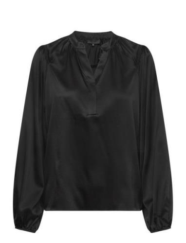 Lr-Dakota Tops Blouses Long-sleeved Black Levete Room