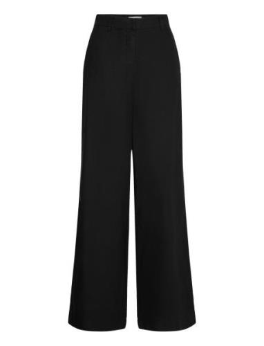 Mschjovene Ginia Hw Pants Bottoms Trousers Straight Leg Black MSCH Cop...