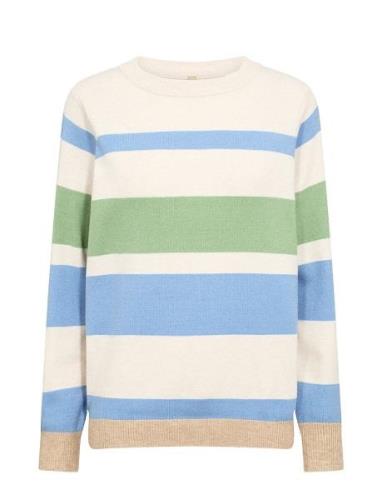 Sc-Kanita Stripe Tops Knitwear Jumpers Cream Soyaconcept