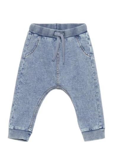 Sweatpants Denim Wash Bottoms Sweatpants Blue Lindex