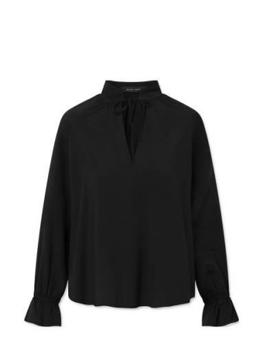 Peggy Tops Blouses Long-sleeved Black Naja Lauf