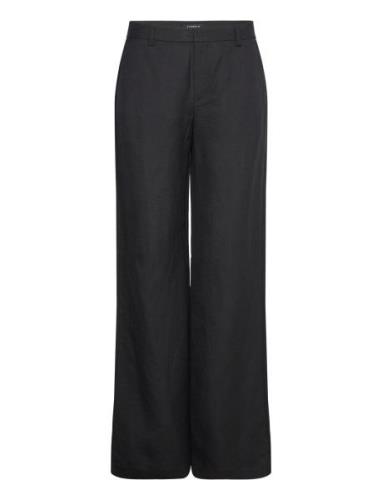 Trousers Superflare Linen Bottoms Trousers Flared Black Lindex