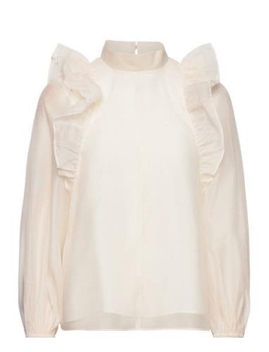 Aubreei Tops Blouses Long-sleeved Cream Ted Baker London