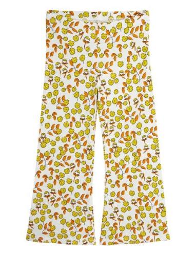 Flowers Aop Flared Trousers Bottoms Trousers Multi/patterned Mini Rodi...