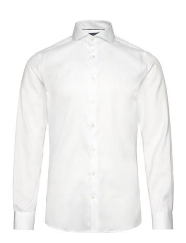 1927:Twill Weave Shirt Wf L/S Tops Shirts Business White Lindbergh Bla...