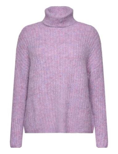 Cubrava Rollneck Tops Knitwear Turtleneck Purple Culture