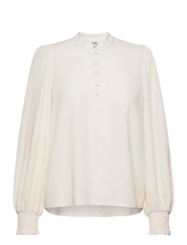 Edeline-M Tops Blouses Long-sleeved White MbyM