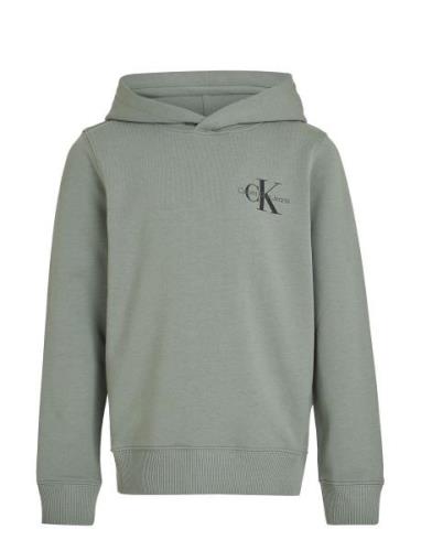 Small Monogram Hoodie Tops Sweat-shirts & Hoodies Hoodies Green Calvin...