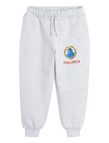 Parrot Emb Sweatpants Bottoms Sweatpants Grey Mini Rodini