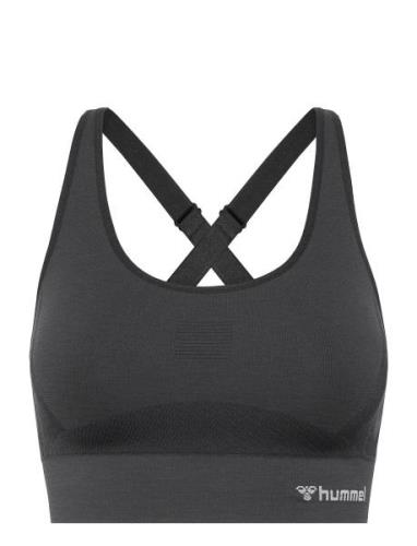 Hmlclea Seamless Sports Top Sport Bras & Tops Sports Bras - All Grey H...