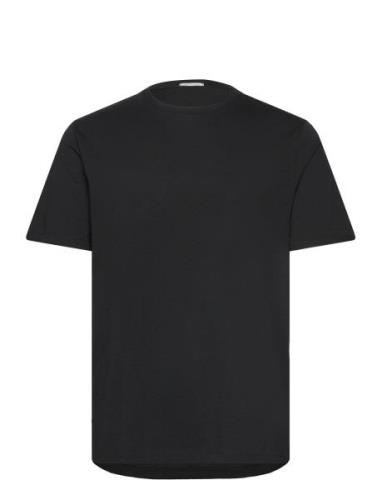 Mercerized Cotton Tee S/S Tops T-shirts Short-sleeved Black Lindbergh ...