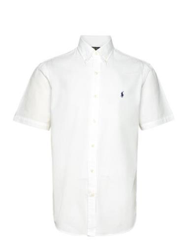 Custom Fit Seersucker Shirt Tops Shirts Short-sleeved White Polo Ralph...