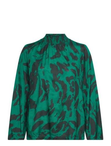 Kapollie Blouse Tops Blouses Long-sleeved Green Kaffe