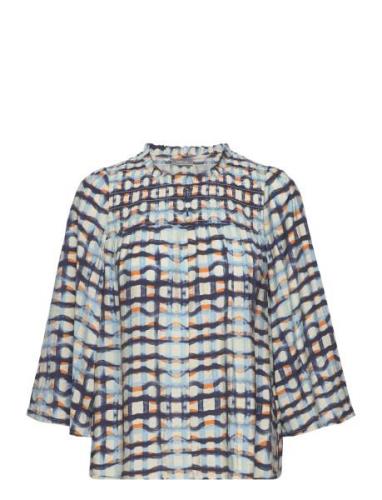 Frmisa Bl 1 Tops Blouses Long-sleeved Blue Fransa