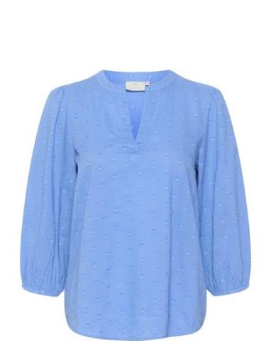 Kajollia Blouse Tops Blouses Long-sleeved Blue Kaffe