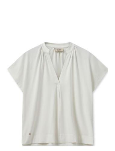 Mmshira Tee Tops Blouses Short-sleeved White MOS MOSH