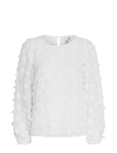 Yasrosella Ls Top Tops Blouses Long-sleeved White YAS